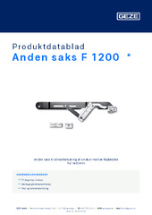 Anden saks F 1200  * Produktdatablad DA