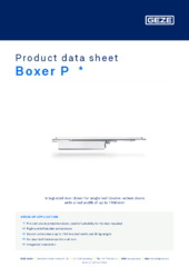 Boxer P  * Product data sheet EN