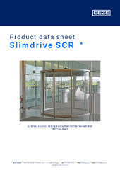 Slimdrive SCR  * Product data sheet EN