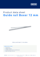 Guide rail Boxer 12 mm Product data sheet EN