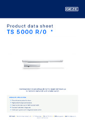 TS 5000 R/0  * Product data sheet EN