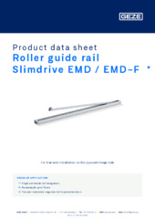 Roller guide rail Slimdrive EMD / EMD-F  * Product data sheet EN