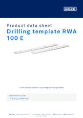 Drilling template RWA 100 E Product data sheet EN