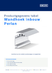 Wandhoek inbouw Perlan Productgegevens tabel NL
