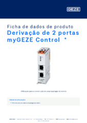 Derivação de 2 portas myGEZE Control  * Ficha de dados de produto PT