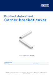 Corner bracket cover Product data sheet EN