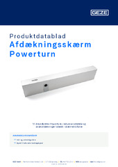 Afdækningsskærm Powerturn Produktdatablad DA