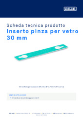 Inserto pinza per vetro 30 mm Scheda tecnica prodotto IT