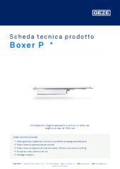 Boxer P  * Scheda tecnica prodotto IT