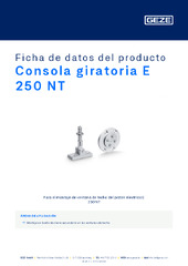 Consola giratoria E 250 NT Ficha de datos del producto ES