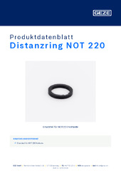 Distanzring NOT 220 Produktdatenblatt DE