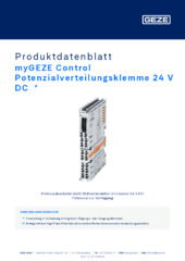 myGEZE Control Potenzialverteilungsklemme 24 V DC  * Produktdatenblatt DE