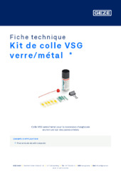 Kit de colle VSG verre/métal  * Fiche technique FR
