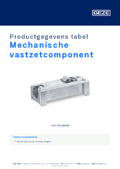 Mechanische vastzetcomponent Productgegevens tabel NL