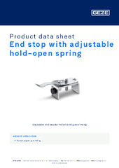 End stop with adjustable hold-open spring | GEZE