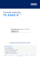 TS 5000 R  * Termék adatlap HU