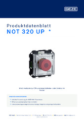 NOT 320 UP  * Produktdatenblatt DE