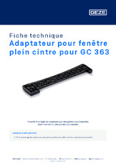 Adaptateur pour fenêtre plein cintre pour GC 363 Fiche technique FR