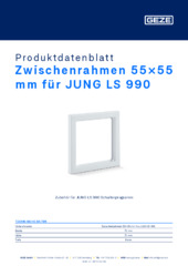 Zwischenrahmen 55×55 mm für JUNG LS 990 Produktdatenblatt DE