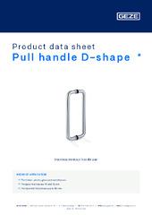 Pull handle D-shape  * Product data sheet EN