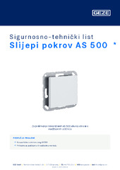 Slijepi pokrov AS 500  * Sigurnosno-tehnički list HR