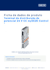 Terminal de distribuição de potencial 24 V CC myGEZE Control  * Ficha de dados de produto PT