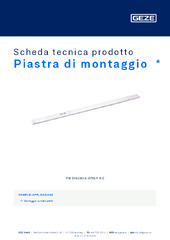 Piastra di montaggio  * Scheda tecnica prodotto IT
