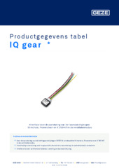 IQ gear  * Productgegevens tabel NL