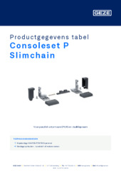 Consoleset P Slimchain Productgegevens tabel NL