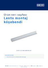 Lento montaj köşebendi Ürün veri sayfası TR