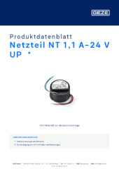 Netzteil NT 1,1 A-24 V UP  * Produktdatenblatt DE