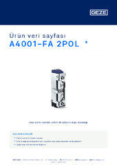 A4001-FA 2POL  * Ürün veri sayfası TR