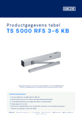 TS 5000 RFS 3-6 KB Productgegevens tabel NL