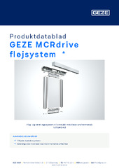 GEZE MCRdrive fløjsystem  * Produktdatablad DA