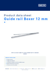 Guide rail Boxer 12 mm  * Product data sheet EN