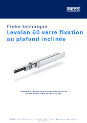 Levolan 60 verre fixation au plafond inclinée Fiche technique FR