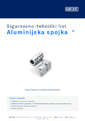Aluminijska spojka Sigurnosno-tehnički list HR