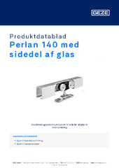 Perlan 140 med sidedel af glas Produktdatablad DA
