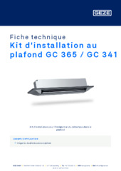 Kit d'installation au plafond GC 365 / GC 341 Fiche technique FR