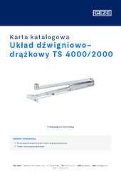 Układ dźwigniowo-drążkowy TS 4000/2000 Karta katalogowa PL