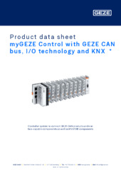 myGEZE Control with GEZE CAN bus, I/O technology and KNX  * Product data sheet EN