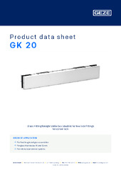GK 20 Product data sheet EN
