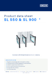 SL 550 & SL 900  * Product data sheet EN