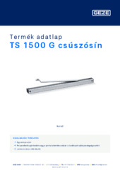 TS 1500 G csúszósín Termék adatlap HU