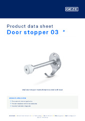 Door stopper 03  * Product data sheet EN