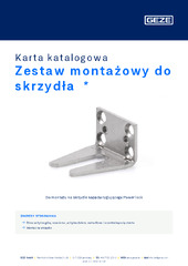 Zestaw montażowy do skrzydła  * Karta katalogowa PL