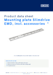 Mounting plate Slimdrive EMD, incl. accessories  * Product data sheet EN