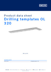 Drilling templates OL 320 Product data sheet EN