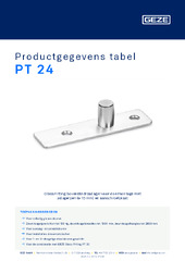 PT 24 Productgegevens tabel NL