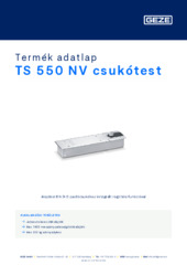 TS 550 NV csukótest Termék adatlap HU